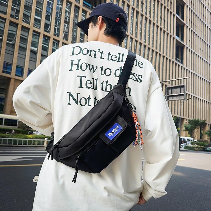 Crossbody Bag Men'S Trendy Brand Breast Bag Sports Cycling Backpack Tooling Bag Boys Students Outdoor Satchel Women'S Tide