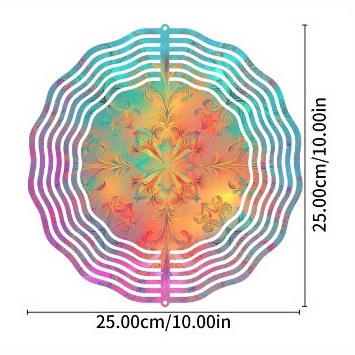 

Металлический ветряной спиннер 10 дюймов, садовый декор, вращающийся на 360 градусов, уличная подвесная музыка ветра для газона, балкона, двора, не требует электричества, подарок 01A