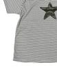 SK8ER ROCK Star Stripe Soft T-Shirt ((White*Melange Gray))
