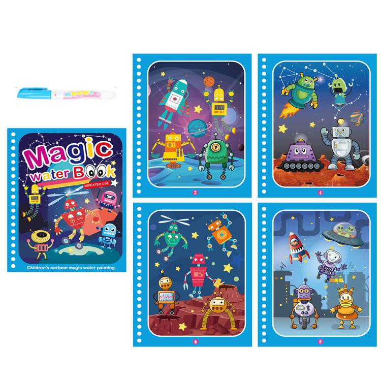 Kids Montessori Toys Reusable Coloring Book Magic Water Drawing Book Painting Drawing Toys Sensory Early Education Toys for Kids