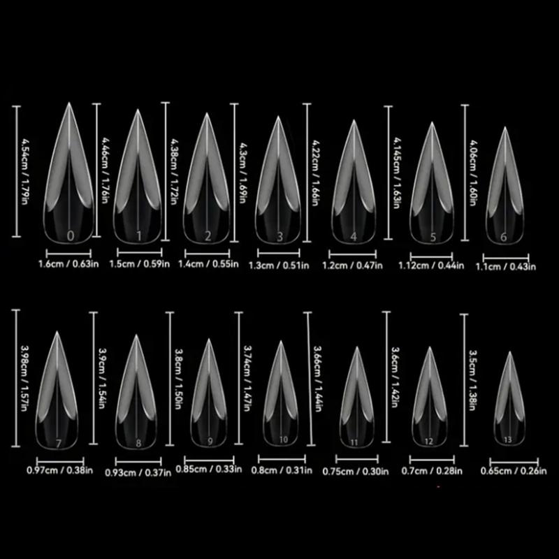 140Pcs/Box Short Curved Stiletto Nail Dual Form For Nail Extension Of 3D Cat'S Claw Sculptural Acrylic Nails Full Cover Molds