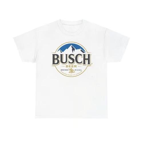 Графическая футболка Busch Beer Винтажный логотип унисекс Хлопковая футболка S