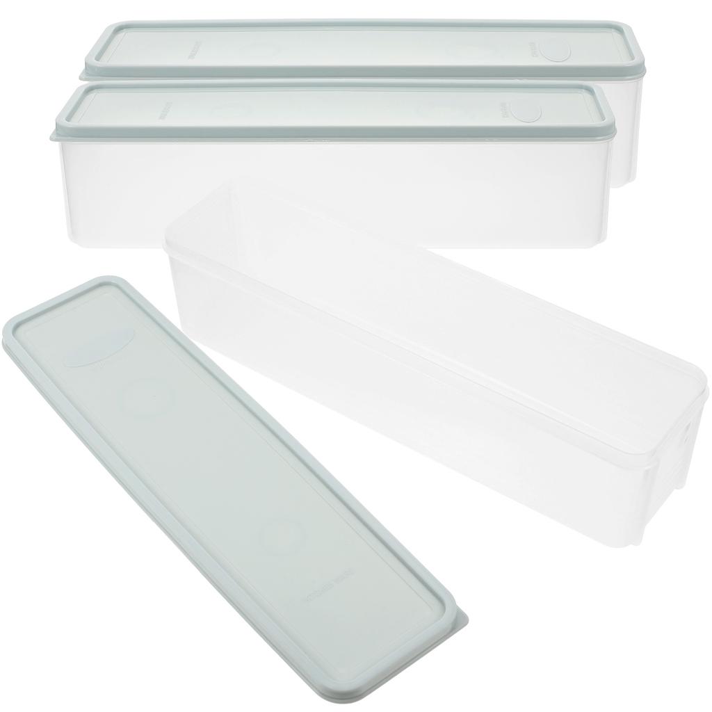 3Pcs Pasta Storage Containers Clear Airtight Spaghetti Storage Organizer Refrigerator Pasta Containers for Pantry