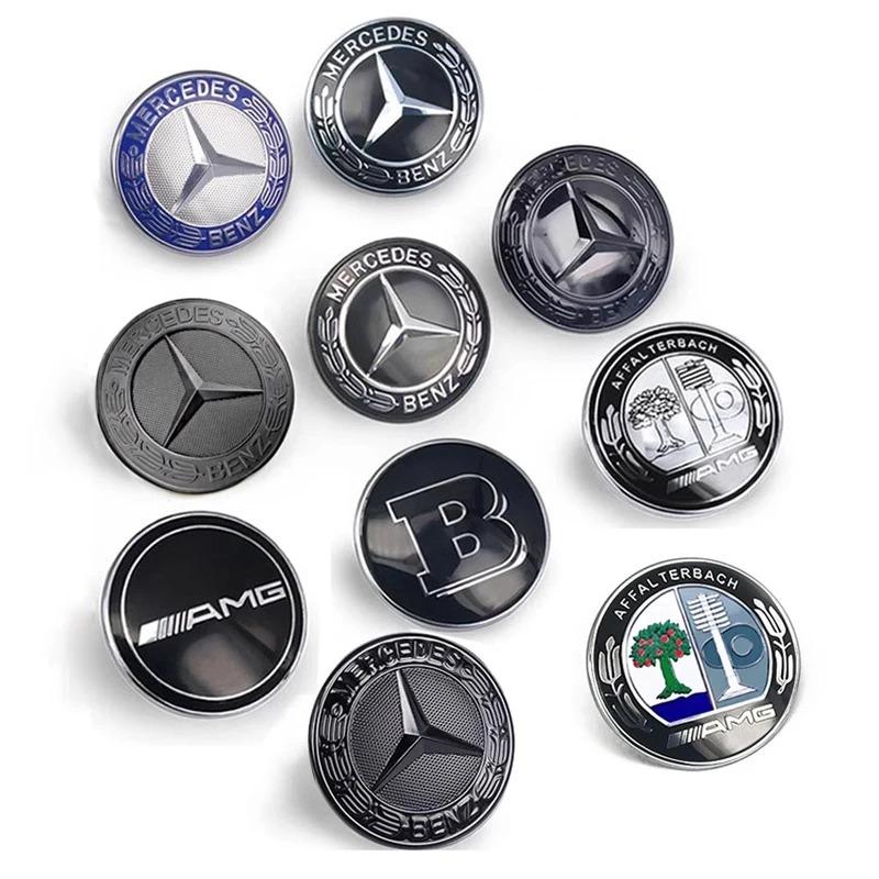 Heet 1 ST 56mm Auto Motorkap Embleem Badge Motorkap Embleem Cover Voor Mercedes Benz Brabus AMG W124 W163 W202 W203 W204 W210 W211 W205 Sticker