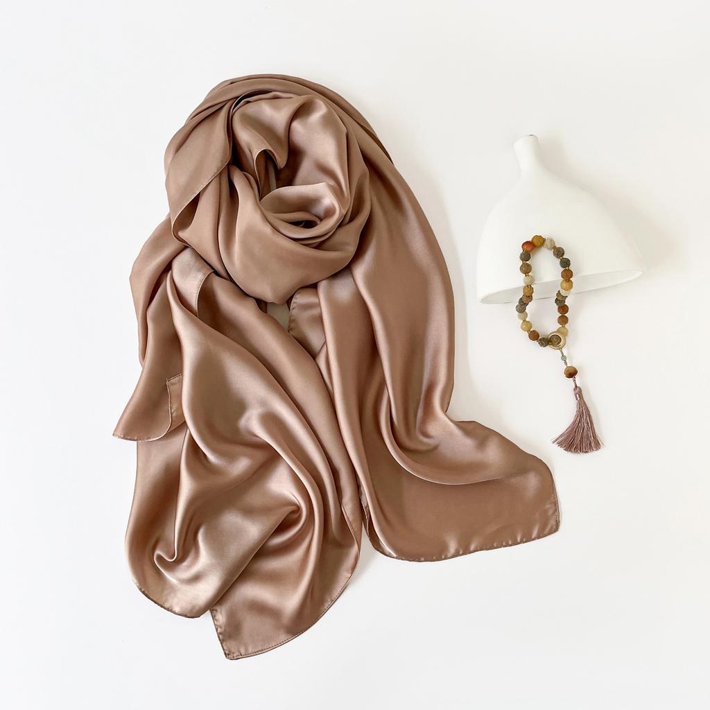 Solid Color Headscarf Long Scarf Women'S Silk Scarf Hot-Selling Scarf Scarf Shawl Multi-Purpose Hijab