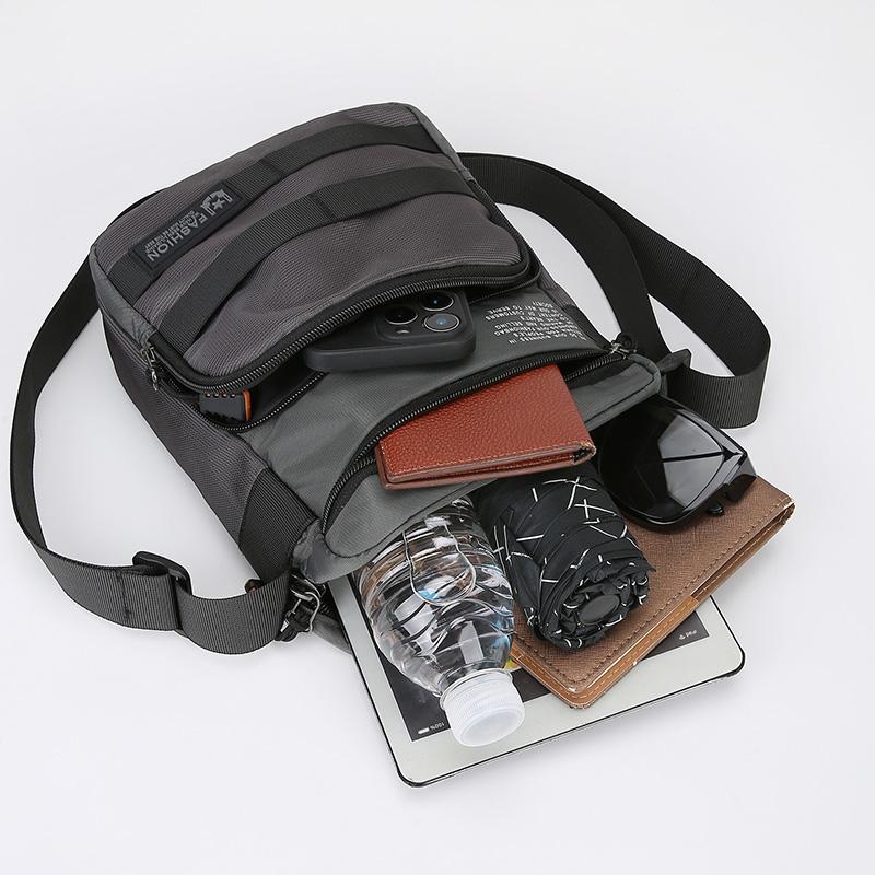 Geantă pentru bărbați Geantă de umăr cu compartimente multiple Geantă de afaceri ușoară Geantă crossbody de călătorie