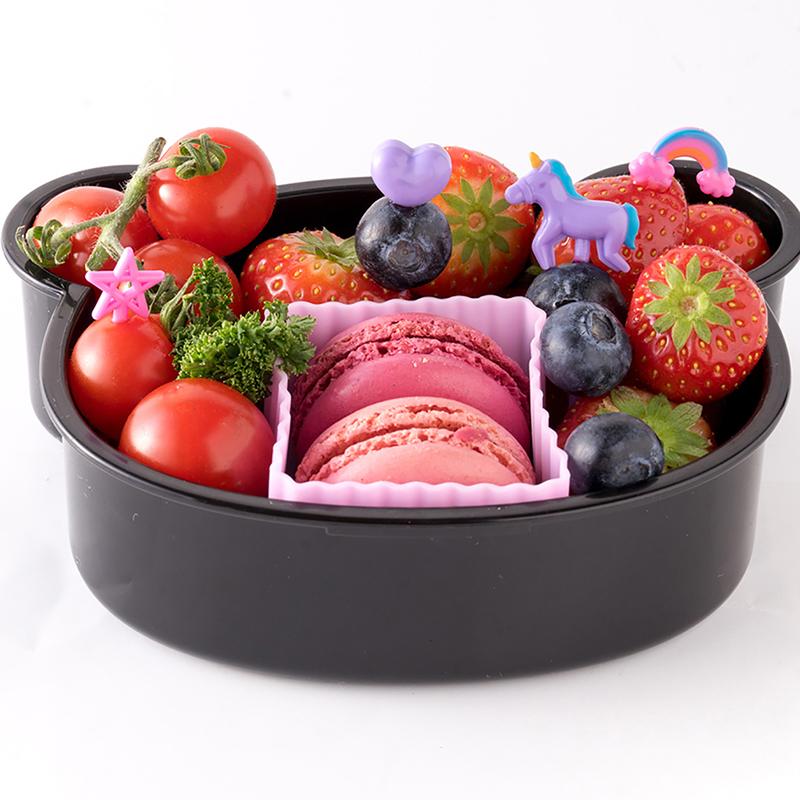 Sada 6 ks Mini kreslených potravinových vidliček na ovoce pro děti Dezertní vidličky Decor Party Supply