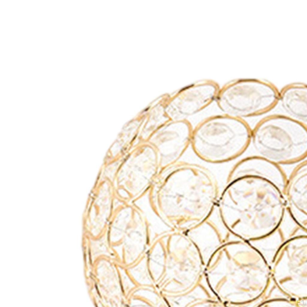 Crystal Candle Holder Lamp Shade Antique Hollow Bedside Clip On Ceiling Light