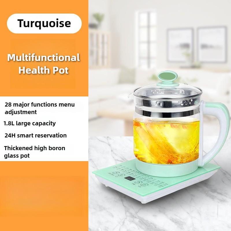 1.8L Large Capacity Household Boiling Hot Water Teapot Intelligent Health Pot Multifunctional Glass Electric Kettle