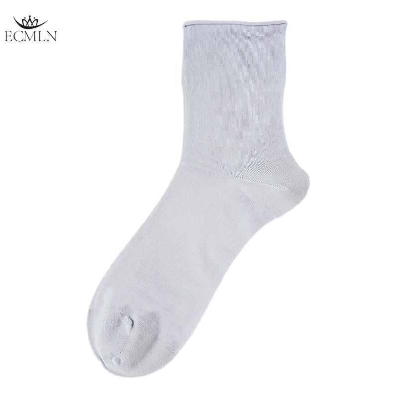 Women's Cotton Spring and Autumn Pure Color Simple Essential Anti Odor College Style Summer Breathable Socks