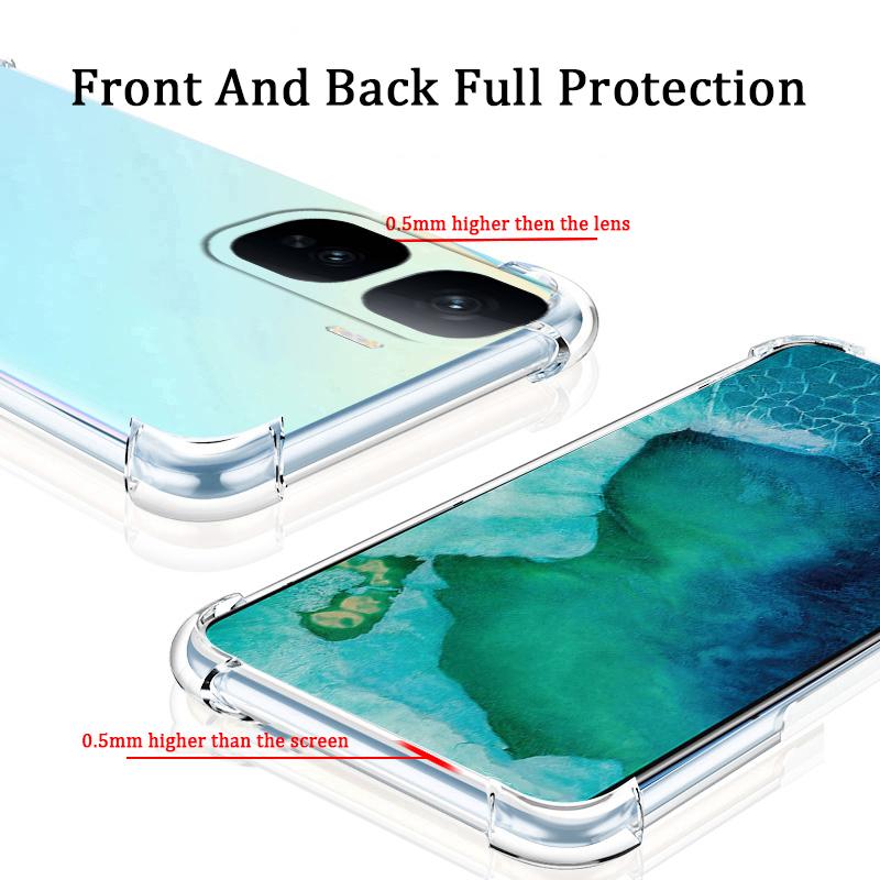 For VIVO IQOO NEO 10 Case Air Protection Silicone Clear Transparent Shockproof Housing for VIVO IQOO NEO 10 Pro Phone Casing
