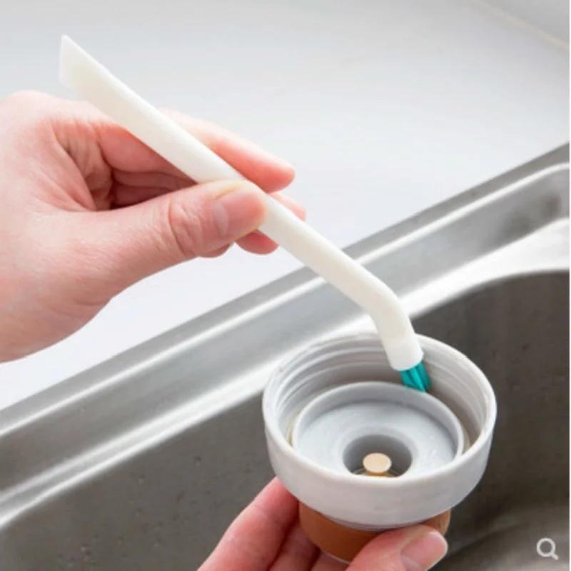 2pcs Milk Bottle Cleaning Cup Glass Washing Brush Suit Groove Gap Scrub Tool