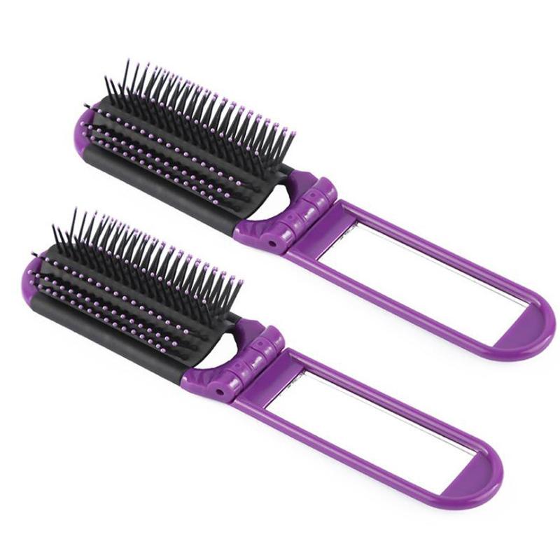 Perie Mini 2 în 1 Pliabilă Pieptene de Masaj Masaj Cap Antistatic Portabil Piepteni de Păr Oglindă Pernă de Aer Pieptene de Masaj pentru Scalp