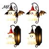 Halloween Home Decor Cute Ghost Wall Light, Wizard Hat Lamp, Decorative Light Mount Lamp for Hallway Entrance Bedroom Warm White Mounted