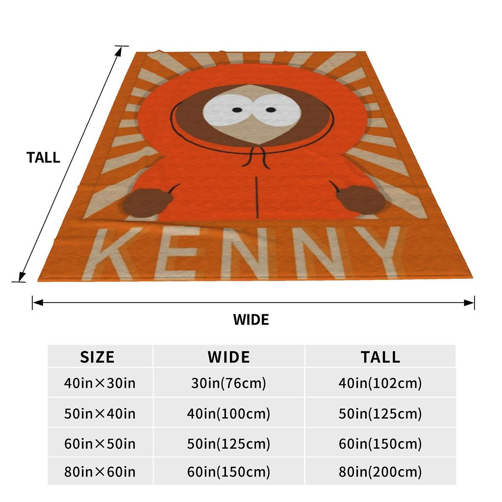 Epic Kenny McCormick  Blanket Warm Cozy Fluffy Funny Southpark Throw Blankets for Couch 50x60 Inch Multi-size Rug Piece