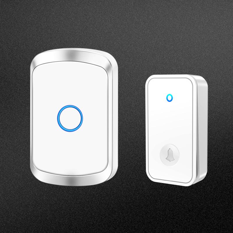 

Battery-Free Wireless Doorbell with Remote Control and Long-Range Calling for Home and Elderly Use белый