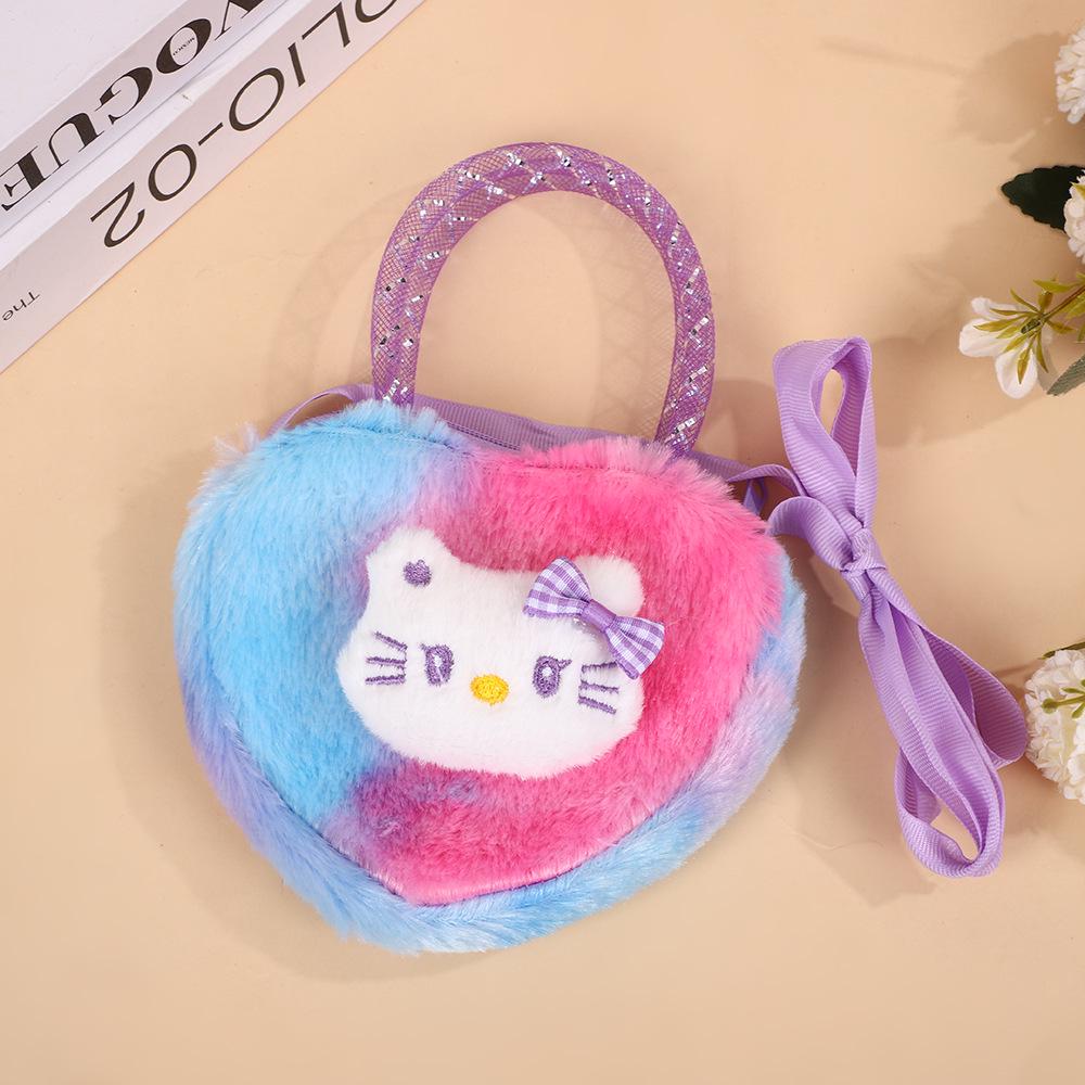 

Hello Kitty Gradient Plush Heart-Shaped Backpack & Crossbody Bag for Kids