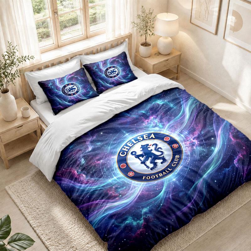Set de așternut 1 Față de pilotă 2 Fețe de pernă Imprimeu Chelsea FC Dormitor Decorațiune pentru casă