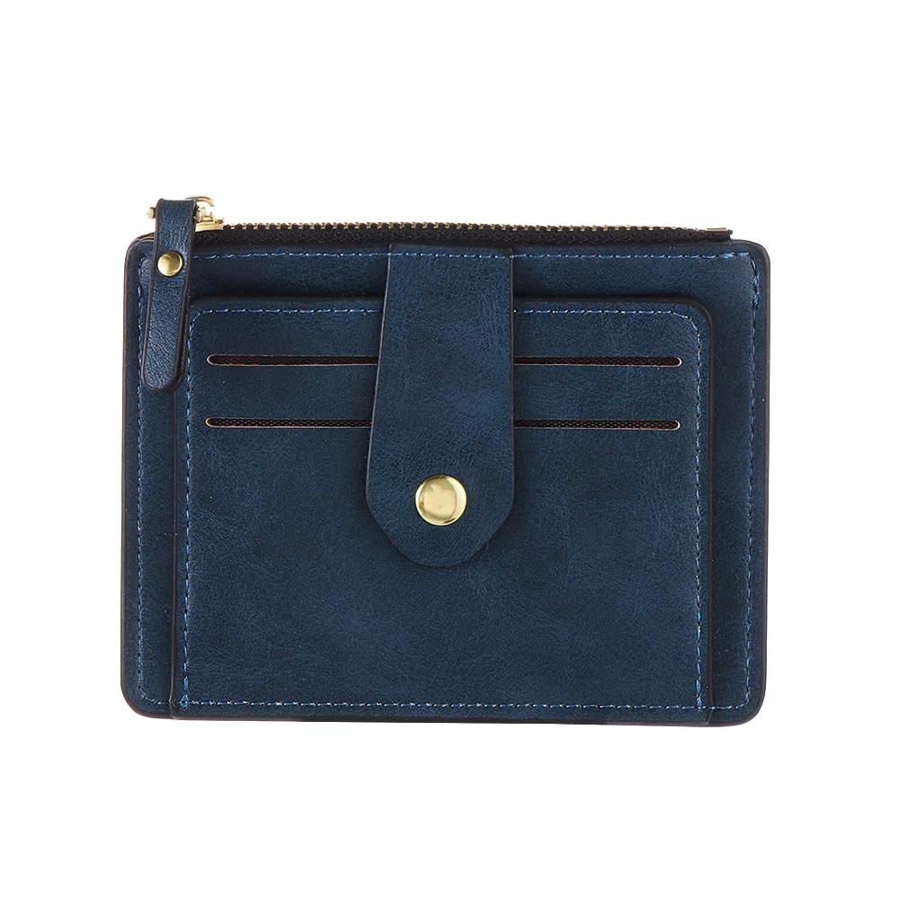 Men's PU Leather ID Credit Card Holder Wallet Coin Purse Fashion Women Business Slim Money Pocket Case Multi-card Card Holder