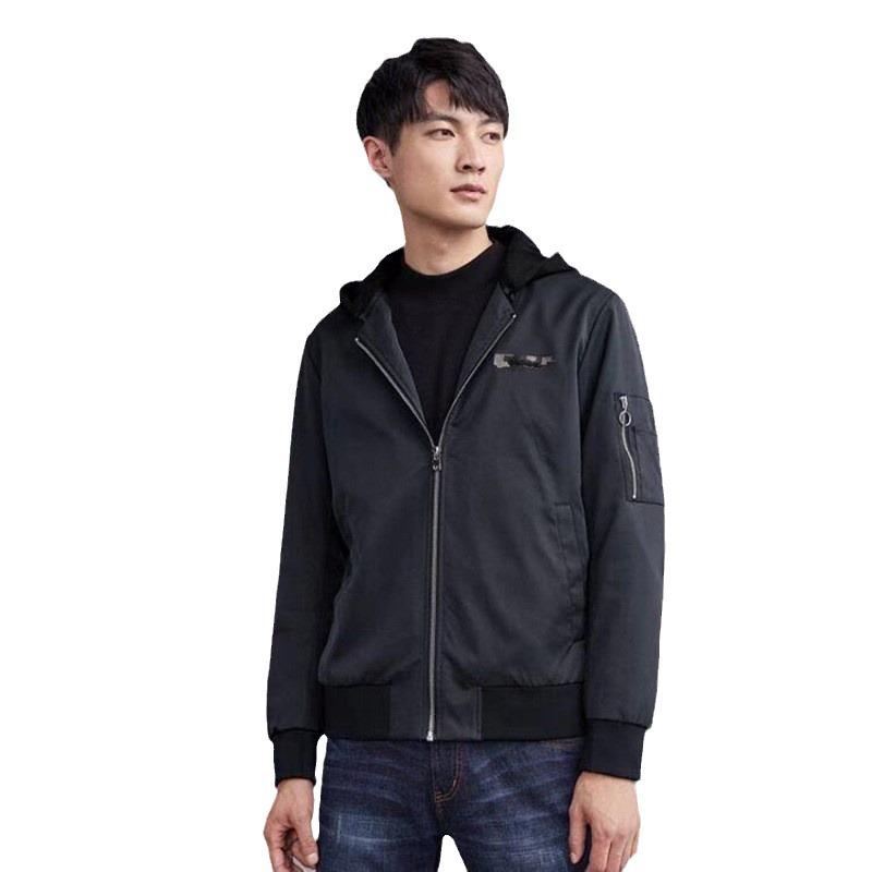Men's Urban Casual Two-Way Jacket with Detachable Hood