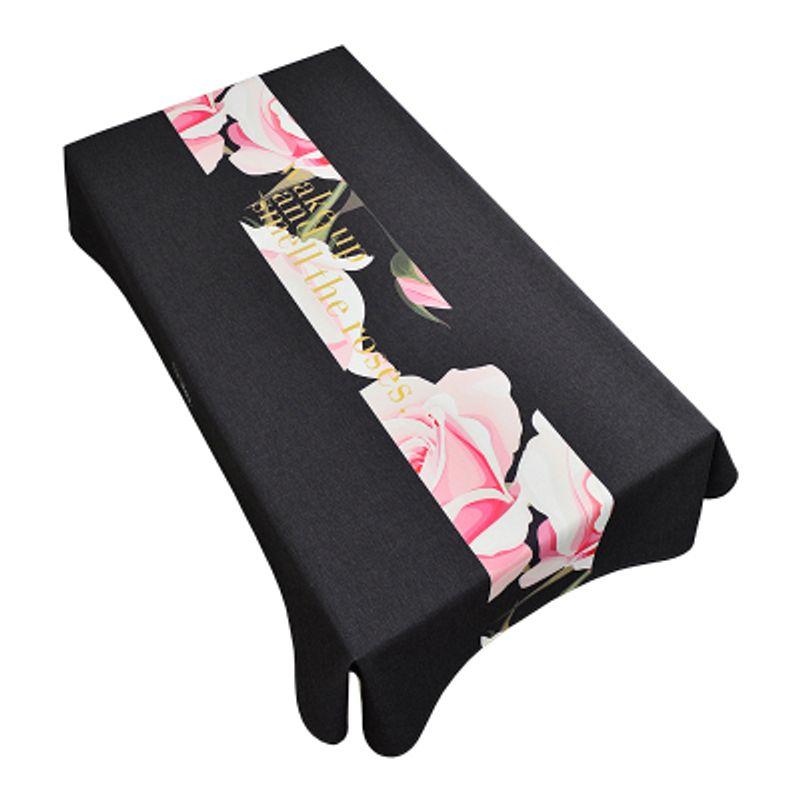 

Tablecloth Cotton Linen Fabric Waterproof Tablecloth Rectangular Coffee Table Tablecloth Scald Preventing Met Cloth Living Room Dining Tablecloth Black Pink Rose 85x 85cm [round table applicable]]