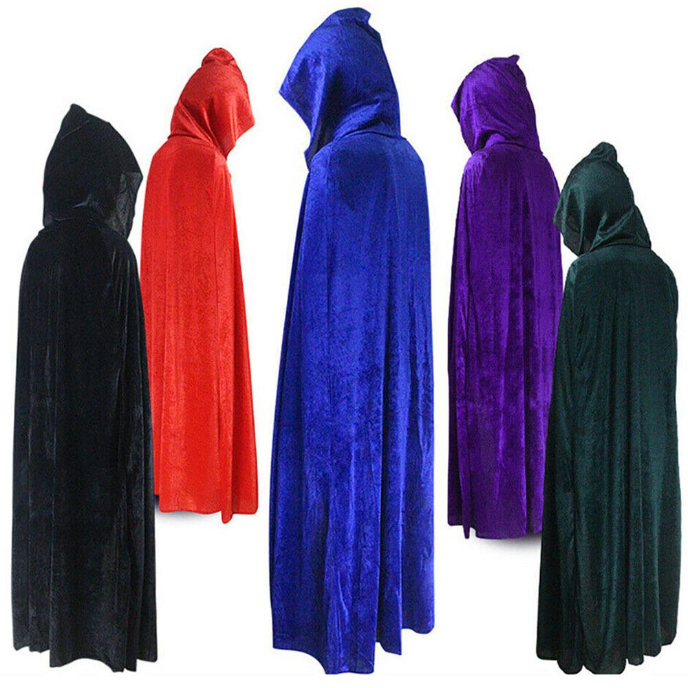 Halloween Cloaks Capes Women Men Halloween Costume Cloak Long Hooded Performance Costume For Adult Cosplay Party Supplies