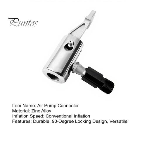 Locking Air Pump Fitting Hose Adapter 90 Degree Connector Zinc 90-degree Alloy Tire Inflator for Cars Motorcycles Bicycles