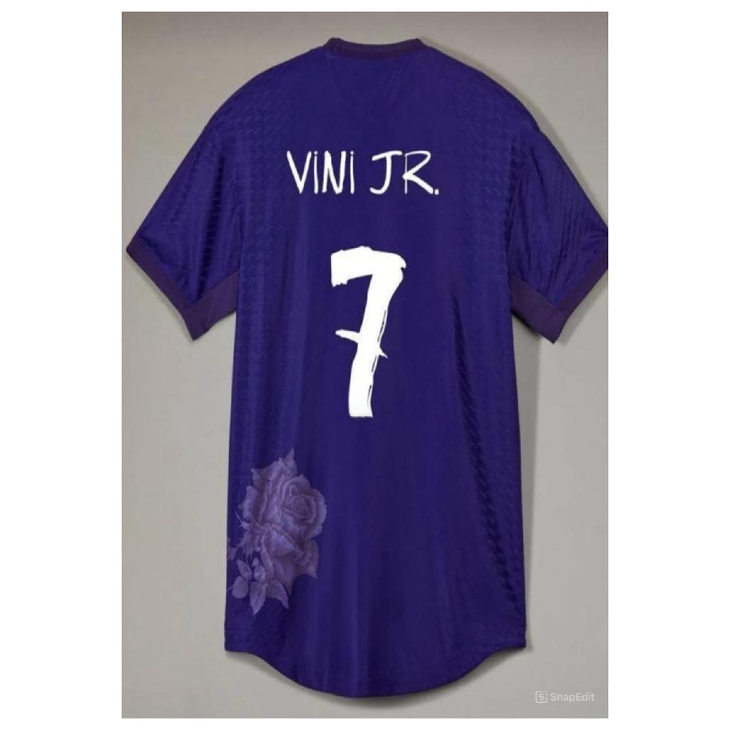Vini Jr Purple Rose Short Sleeve Adult Jersey