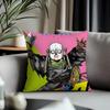 Trending DDai Darkied Cushion Cover Antidustmite Pillowcase Invisible Zipper Silky Short Plush Sofa Cushion Cover