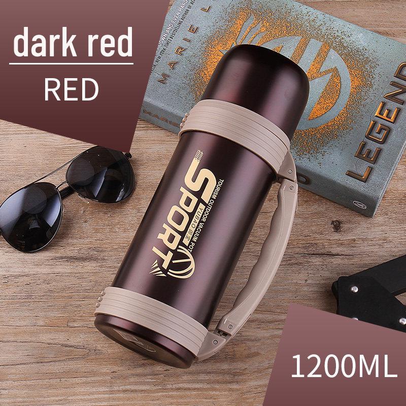 Men's 1500ml Stainless Steel Travel Thermos Flask - Large Capacity Outdoor Vacuum Bottle