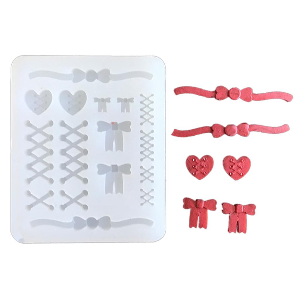 Bowknot Parts Quicksand Headdress Necklace Mold Resin Art Mold Necklace Silicone Mold Epoxy Resin Keychain Pendant Mold