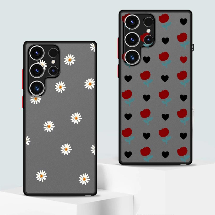 Cute Flower Case for Samsung Galaxy S26 S25 Ultra S21 S23 FE S22 S24 Plus Note 20 Ultra 10+ S20 FE Funda Back Phone Cover