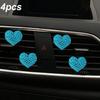 Rhinestone Heart-Shaped In-Car Decor Fragrance Clip, Air Freshener Decorative Clip With Fragrance Pads