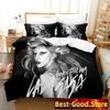 Conjunto de Cama 3D Lady Gaga Conjunto de Cama Estampado Com Fronha Capa de Edredom Macia Tamanho Solteiro Casal Queen Super King Meninos Adulto