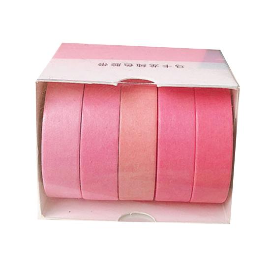 Dekoratiivne 5 rulli kleebis Kena välimusega Washi Macaron kätekonto kleebisteip tüdrukutele