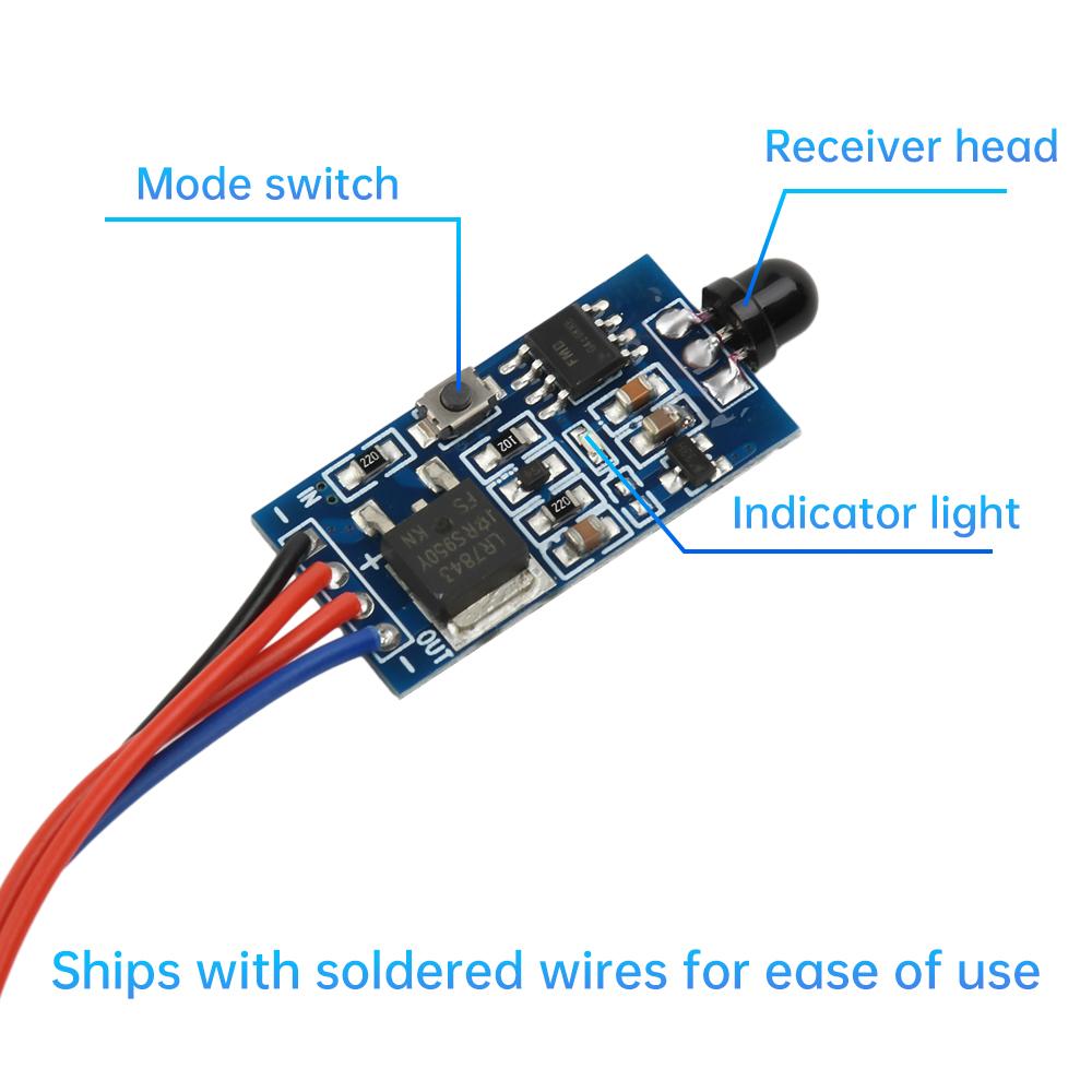 30W DC5-24V Infrared RF Signal Transmitter Receiver Module IR Remote Switch PWM Dimming Module Wireless LED Driver Switch Module