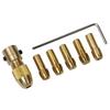 7pc Mini Drill Chuck Kit for 0 5mm To 3 0mm Bits Copper Construction for Precision Drilling for Hobby and DIY Projects