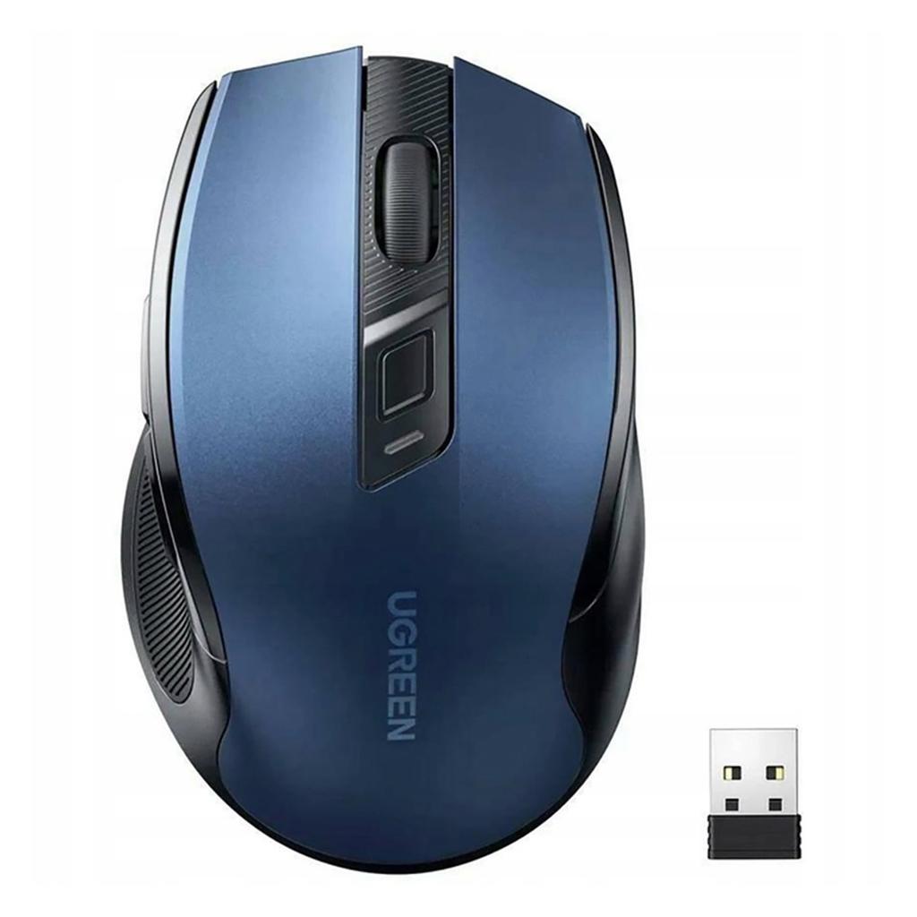 UGREEN MU006 2.4GHz USB Wireless Optical Mouse, High-Precision - 4000 DPI, Blue