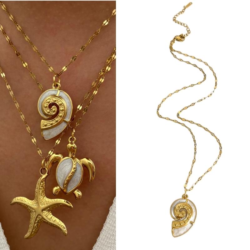 Ocean Theme Adjustable Pendant Necklace Kids Neck Jewelry Kids Fashion Neck Jewelry Perfect for Daily and Party Use