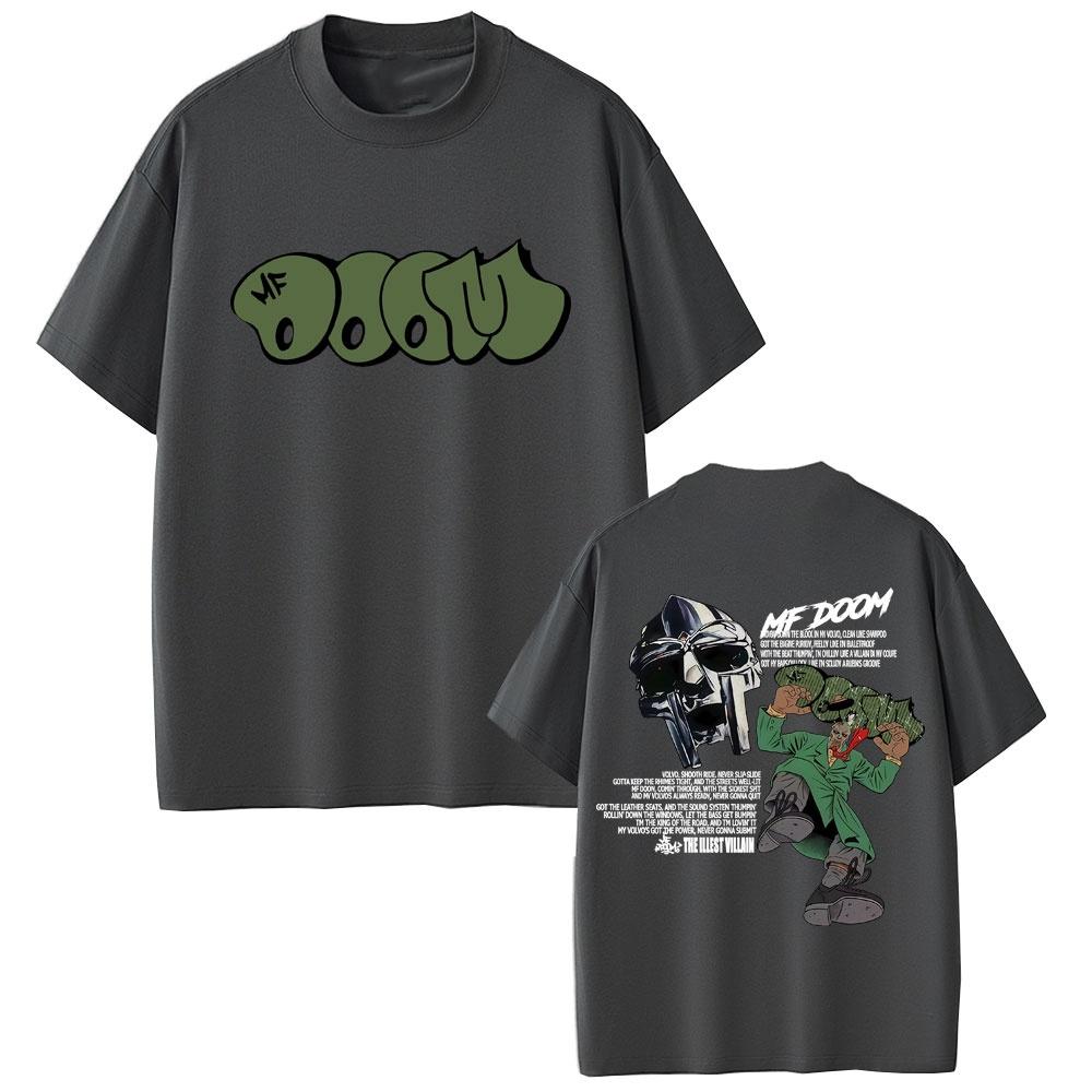 Rap-Sänger Mf Doom Album Mad Naughty Muster T-Shirt Vintage Männer Frauen Hip Hop Baumwollkleidung Y2k Oberteile Unisex T-Shirt Kleidung