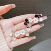 Women's Multicolored Crystal Flower Stud Earrings Elegant And Charming Jewelry Accessory