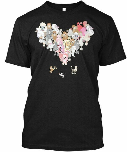 

Poodle Heart T-Shirt Made in the USA Size S to 5XL S