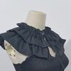 Elegant Tiered Lace Blouse Collar Multi Functional Mesh Doll Collar Shawl Cape Fairy Hollow Collar Versatile Fake Collar