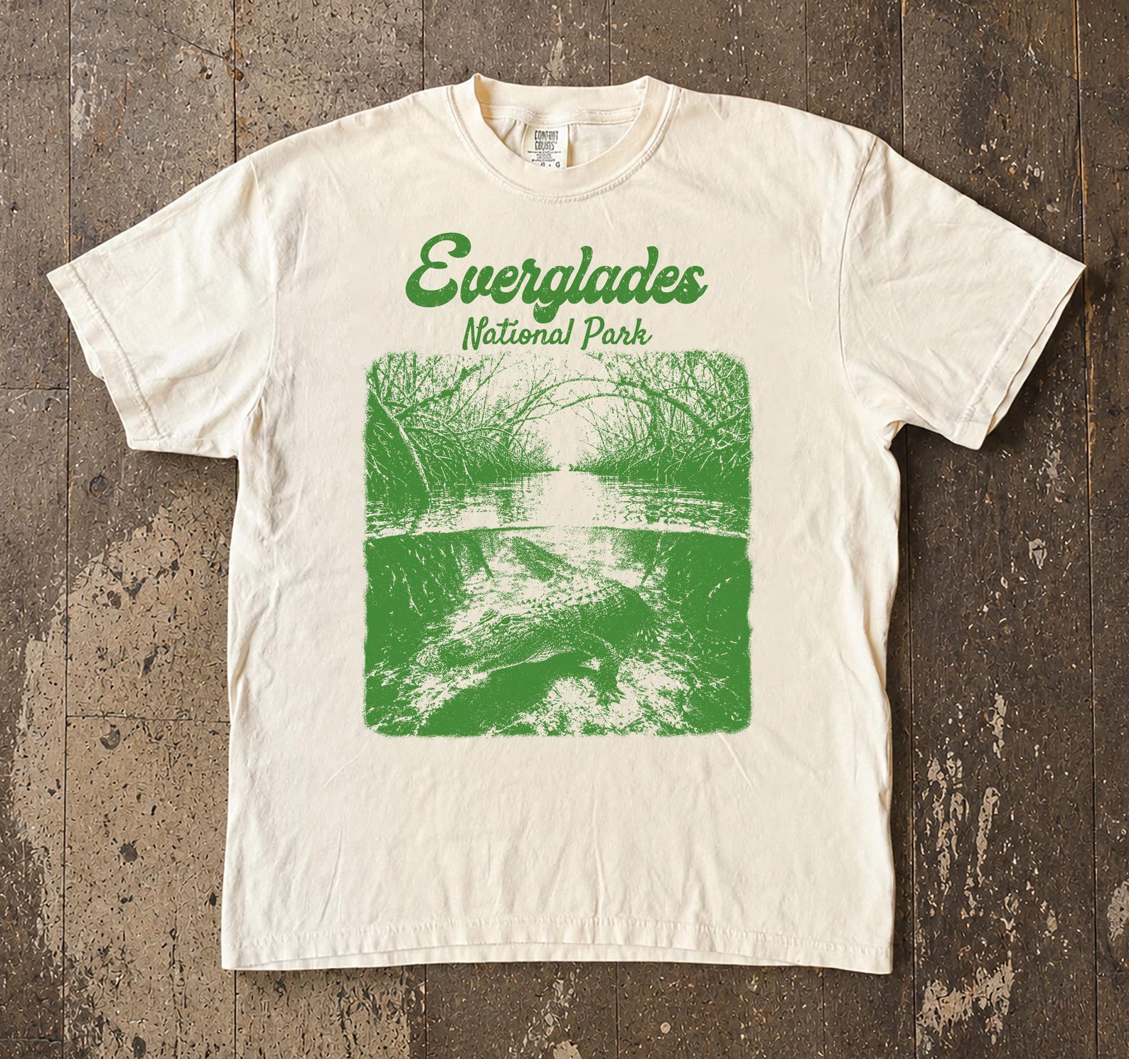 Everglades National Park Alligator T-Shirt, Florida Wildlife Comfort Colors Tee 2XL