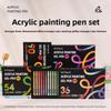 LANGUO 90/6 Colors Glitter Acrylic Painting Gel Pen Set 1.0mm Large Capacity Writing Pen Stationery Office School Supplies