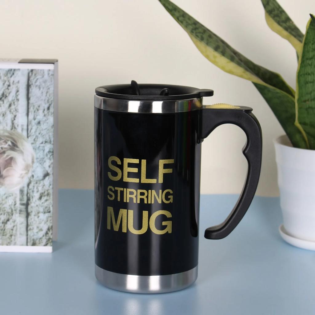 450 Automatic Stirring Electric Mixing Cup Coffee Milk Self Stirring Mug Stainless Steel Thermal Smart Double Insulated Cup