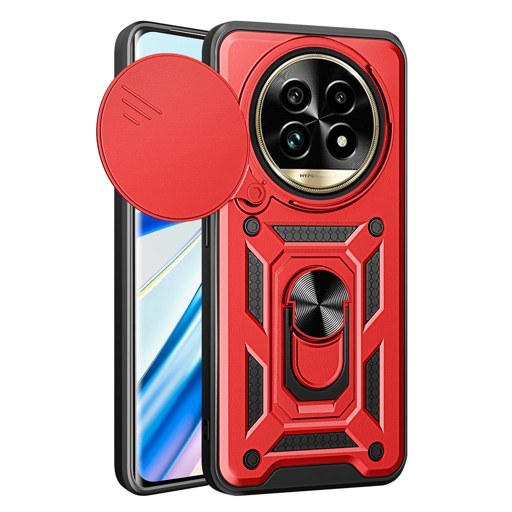 Pro Realme 13 Pro 5G (Globální)/13 Pro+ 5G (Globální) Pouzdro s posuvným krytem kamery PC+TPU Stojánek Kryt na telefon