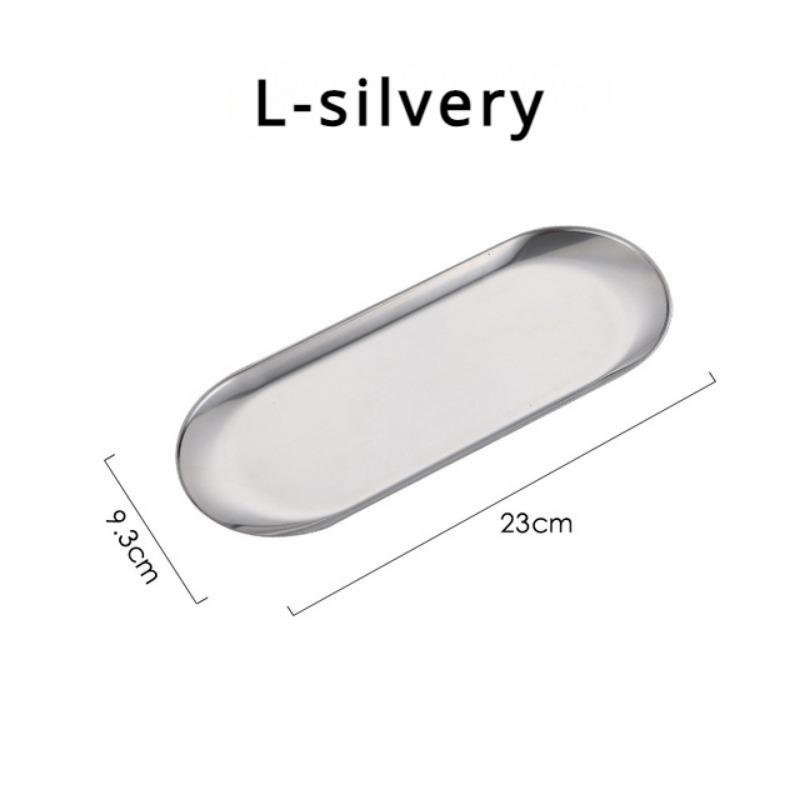 Stainless Steel Gold Dining Plate Dessert Plate Nut Fruit Cake Tray Snack Kitchen Plate Western Steak Kitchen Dish