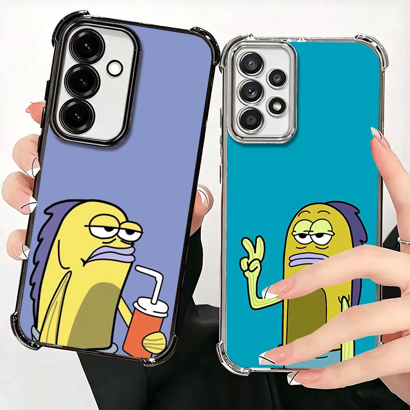 Funny Cartoon Ugly Fish Soft Phone Case For Samsung A17 A27 A07 A37 A57 A16 A56 A15 A55 A14 A54 A13 A53 A26 A36 A25 A35 A24 A34