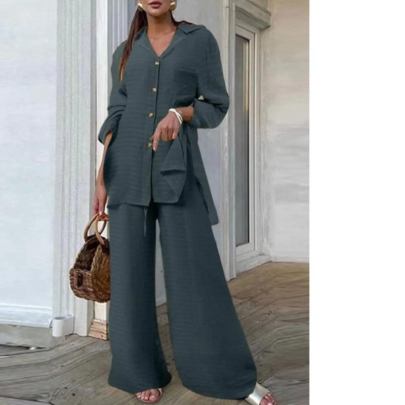 

Осенняя женская мода с леопардовым принтом, повседневные свободные топы и брюки, комплекты с широкими штанинами XS серый